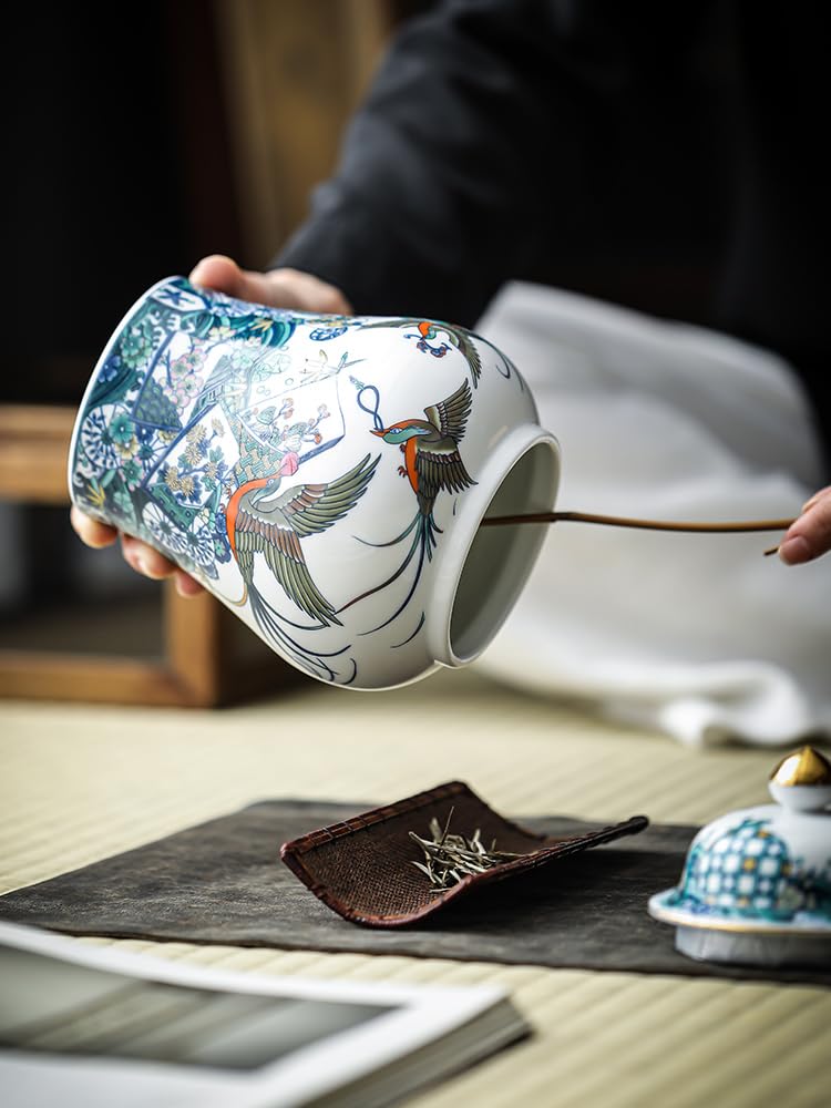 CMBSSTFC Słoik cukru chiński Retro ogólny słoik na herbatę ceramiczny szczelnie zamknię słoik słoik do przechowywania czarna herbata biała herbata słój salon słoik na cukierki pojemnik na herbatę