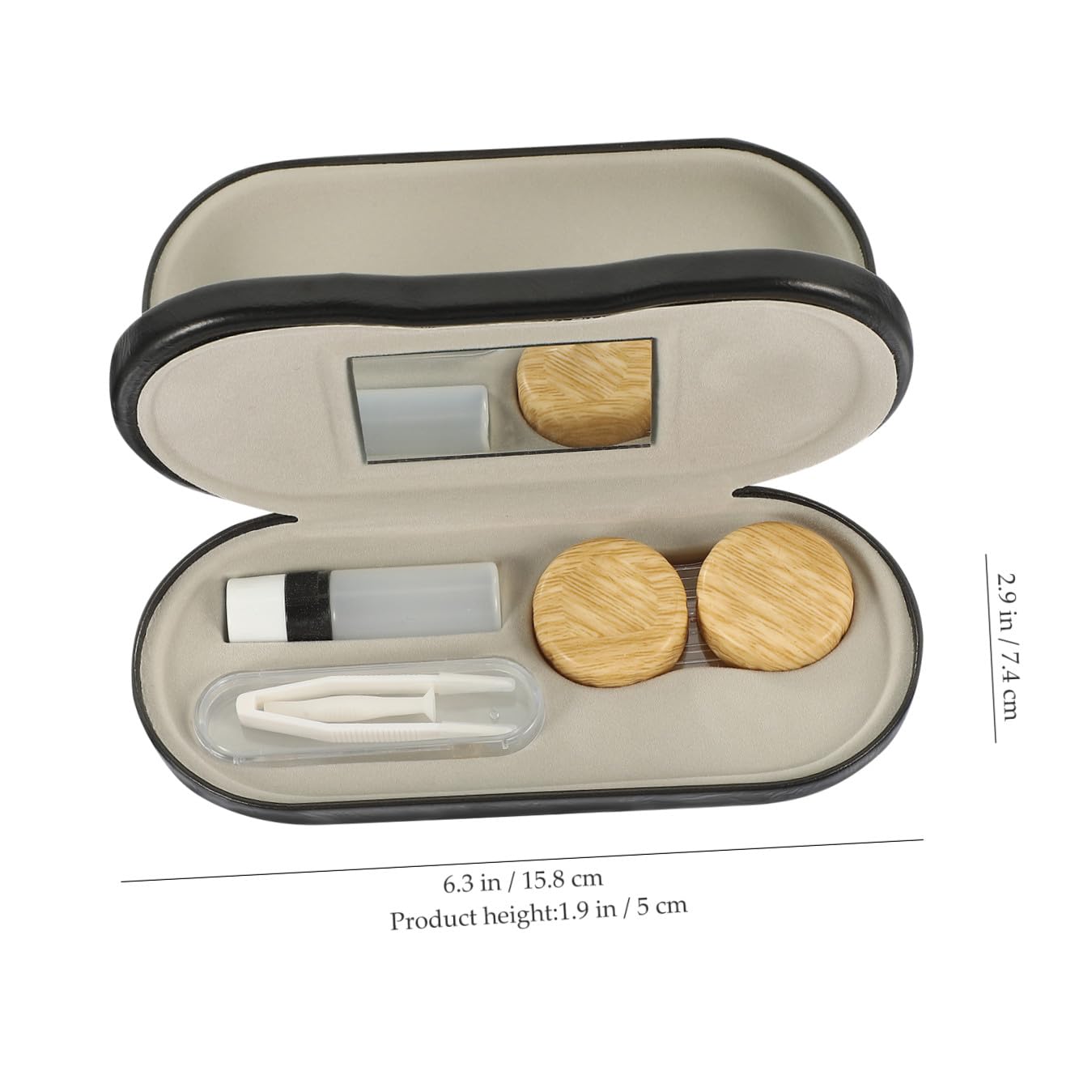 ifundom Custodia per Occhiali da Sole e Vista in Similpelle, Organizer da Viaggio Doppio Strato Leggero e Portatile, Contenitore Multiuso per Occhiali da Casa e Trasporto Quotidiano