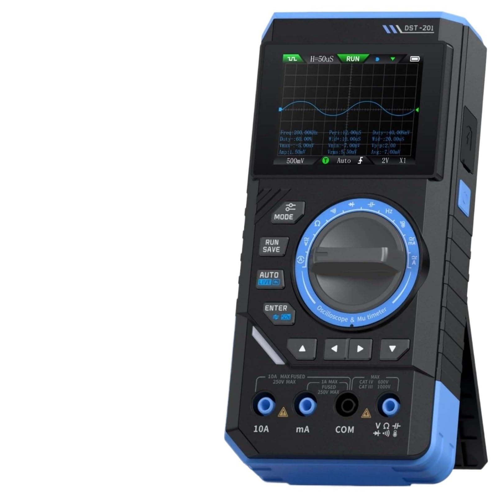 Oszilloskop-Multimeter DST-210 Und 3IN1 Digitalmultimeter Oszilloskop Signalquelle 19999 Zählt 10 MHz/1 MHz Tragbare Elektrikerwerkzeuge,zur Messung(DST-201)