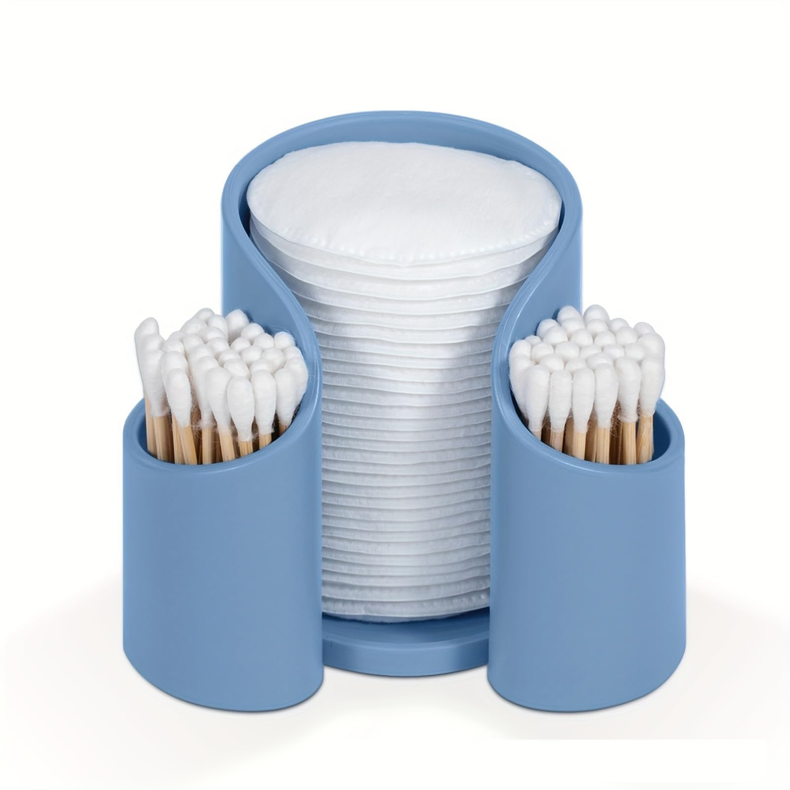 Cotton Pad QTips Holder Bathroom Cups Dental Floss Dispenser Storage Organizer for Cotton Pad QTips Paper Cup Floss