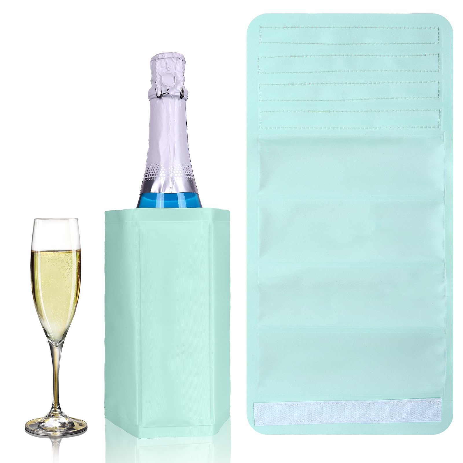 Bottle Cooling Sleeve (Set of 2) - Universal Wine Cooler, Beer Cooler and Champagne Cooler with Quick Cooling Function - Ideal for Picnic, Garden, Party and Travel - Cools in Minutes