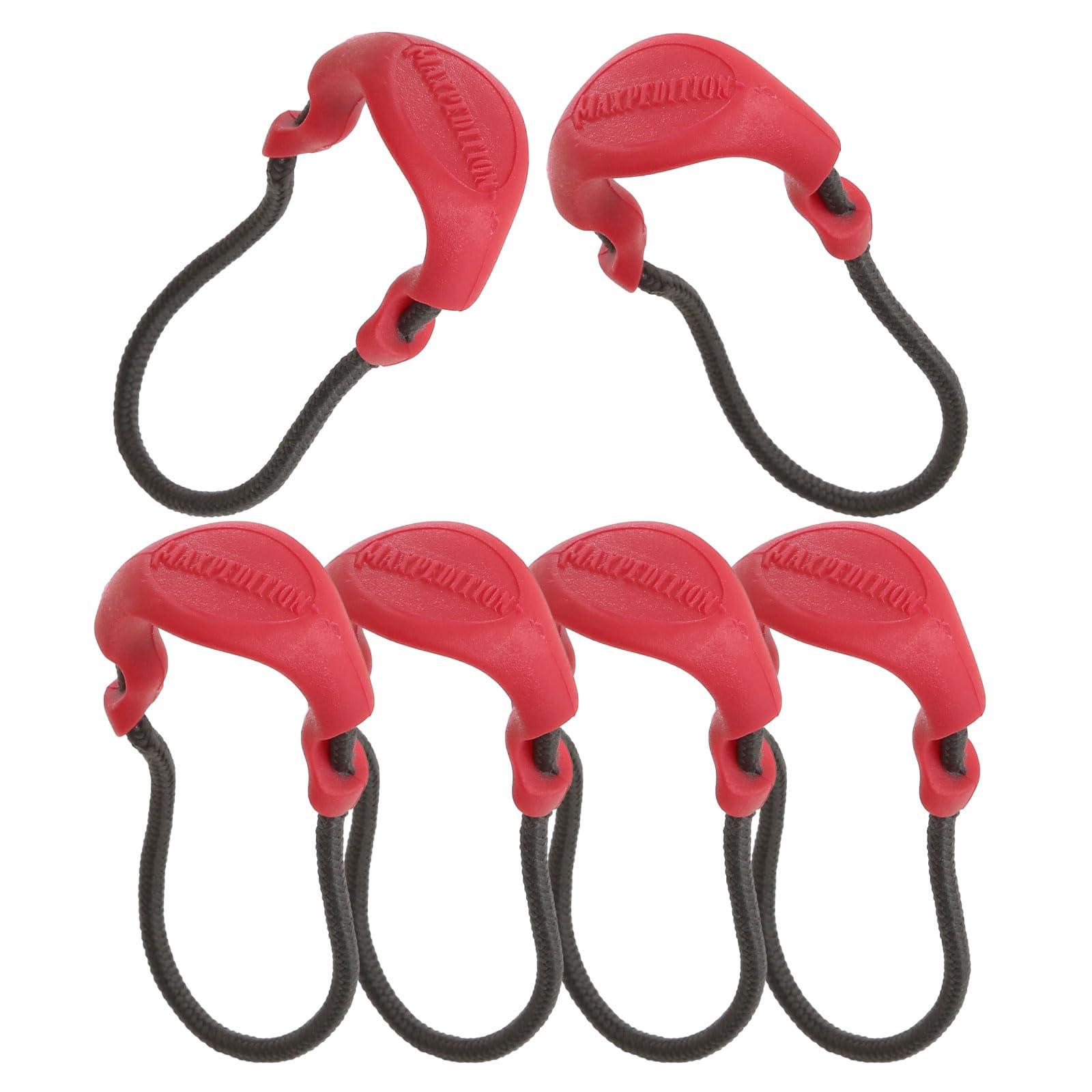 Maxpedition Positive Grip Zipper Pulls (Large, EMS Red) Pack of 6, Zipper Pull Replacement for Emergency Medical Backpacks, First Aid Kits, Tourniquet Pouches, PZLRED