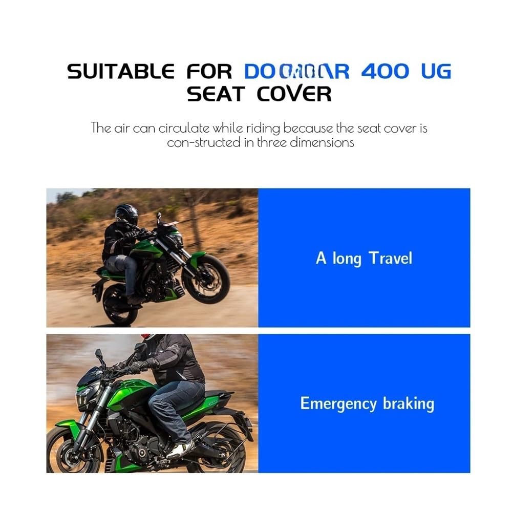 Funda Asiento Moto Impermeable Cojín Respirable Antideslizante De La Cubierta De Asiento De La Tela De Malla 3D para Bajaj Dominar 400 UG