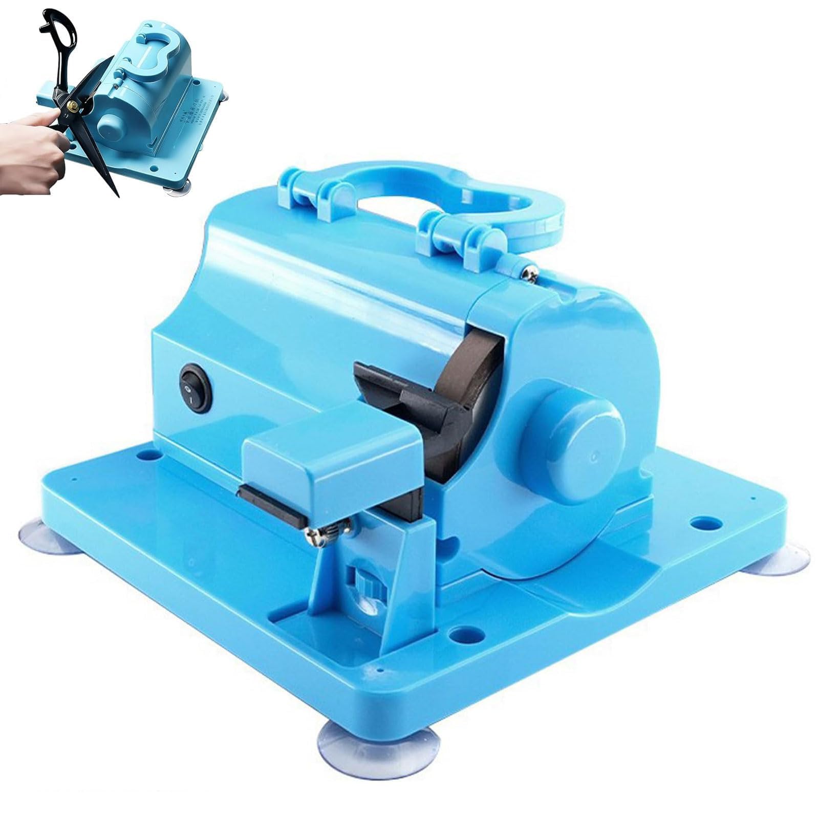 Affilatrice elettrica per forbici, mola diamantata in resina da 8 mm 4500 giri/min, rettificatrice a forbice per cesoie da sarto, taglia tessuti, abbigliamento industriale e casalinghi blue