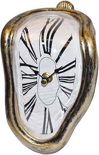 OHmaker Reloj derretido Dalí Reloj derretido decoración de regalo inspirado en arte reloj de pared trenzado colgante surrealista para decoración de OHmaker Reloj derretido Dalí Reloj derretido decoración de regalo inspirado en arte reloj de pared trenzado colgante surrealista para decoración de