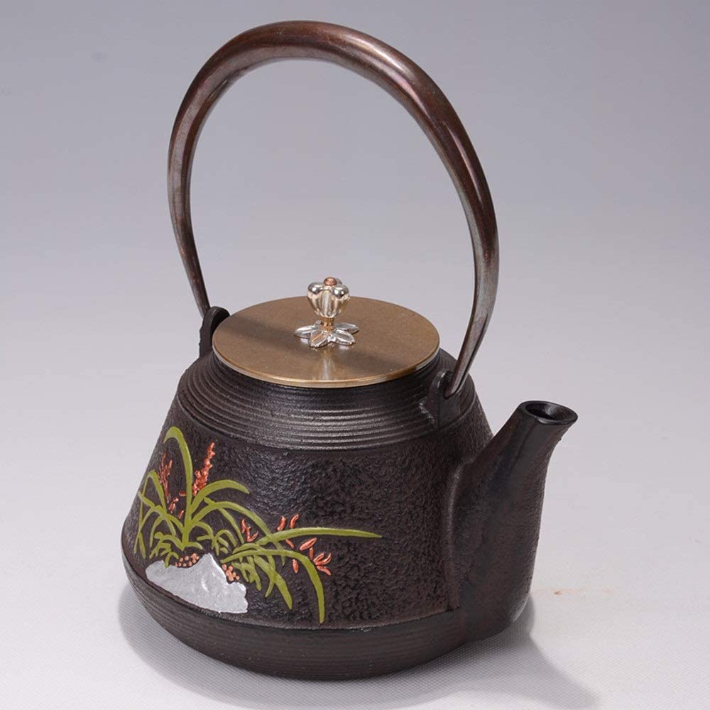 Czajnik, czajnik do herbaty Żelazny czajniczek Zielona trawa Rdza Żelazny czajniczek Design 1200 ml jest idealny dla miłośników herbaty na zieloną herbatę lub torebki z herbatą