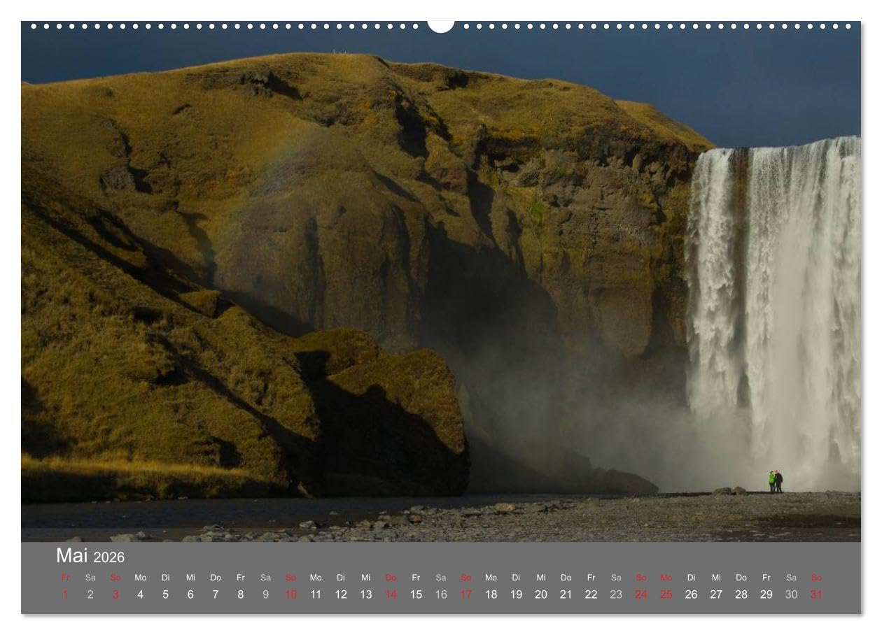 Island 2026 (hochwertiger Premium Wandkalender 2026 DIN A2 quer), Kunstdruck in Hochglanz: Island - Polarlichter, Gletscher und Vulkane (CALVENDO Orte)