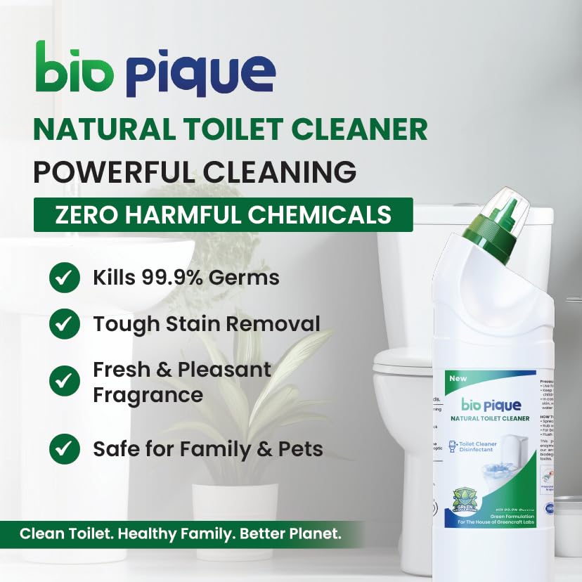 Image of Natural Toilet Cleaner | Kills 99.9% Germs | Probiotic & Enzyme Formula | No Toxic Fumes | Stain & Odor Resistant | Eco-Friendly & Septic Safe | 500 ML