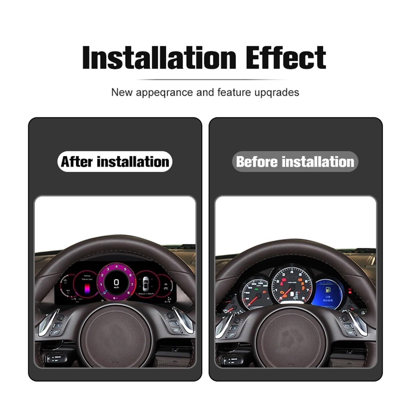 Tableau de bord numérique 12,3 pouces Compatible Pour Porsche Panamera 2010-2016, combiné d'instruments, cockpit virtuel, écran LCD, compteur de vitesse