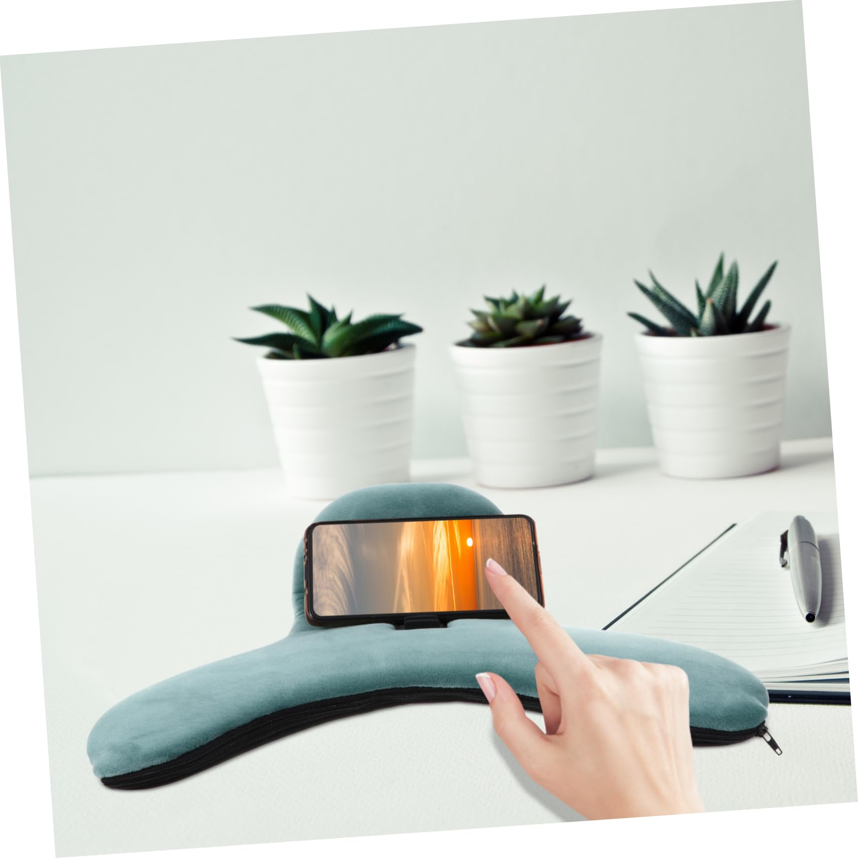 1pezzi Cuscino Supporto Telefonico Con Angoli Multipli Per Tablet Cuscino Da Tavolo Leggero e Resistente Comodo e Facile Da Pulire Per Guardare Film Giocare e Leggere