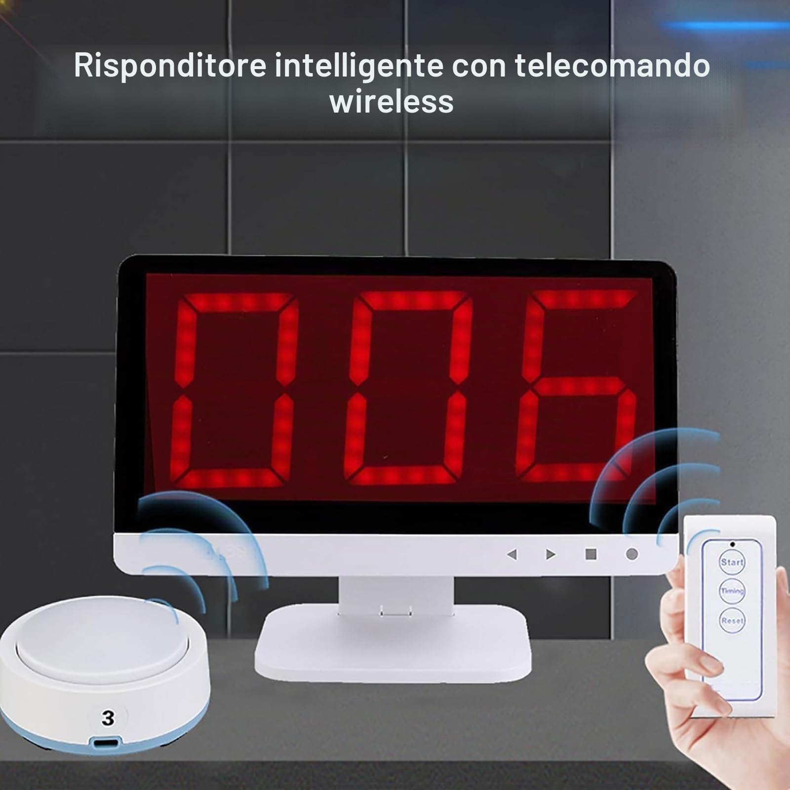 Quiz Game Buzzer System, gioco di risposta wireless con telecomando, include monitor e 10 cicalini per spettacoli di gioco, concorsi scolastici e quiz per feste