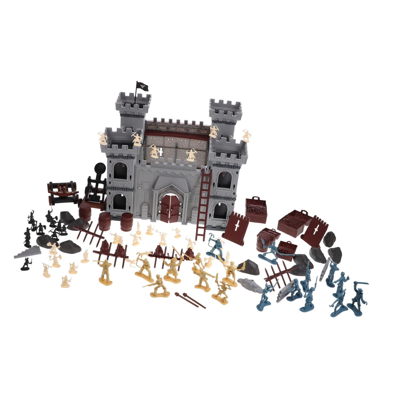 TOYANDONA Set Castello da Assemblare in Plastica, Stile Pirata | Accessori Inclusi, 310 Pezzi Totali, per Gioco e Uso Educativo, Adatto a Ragazzi e Ragazze