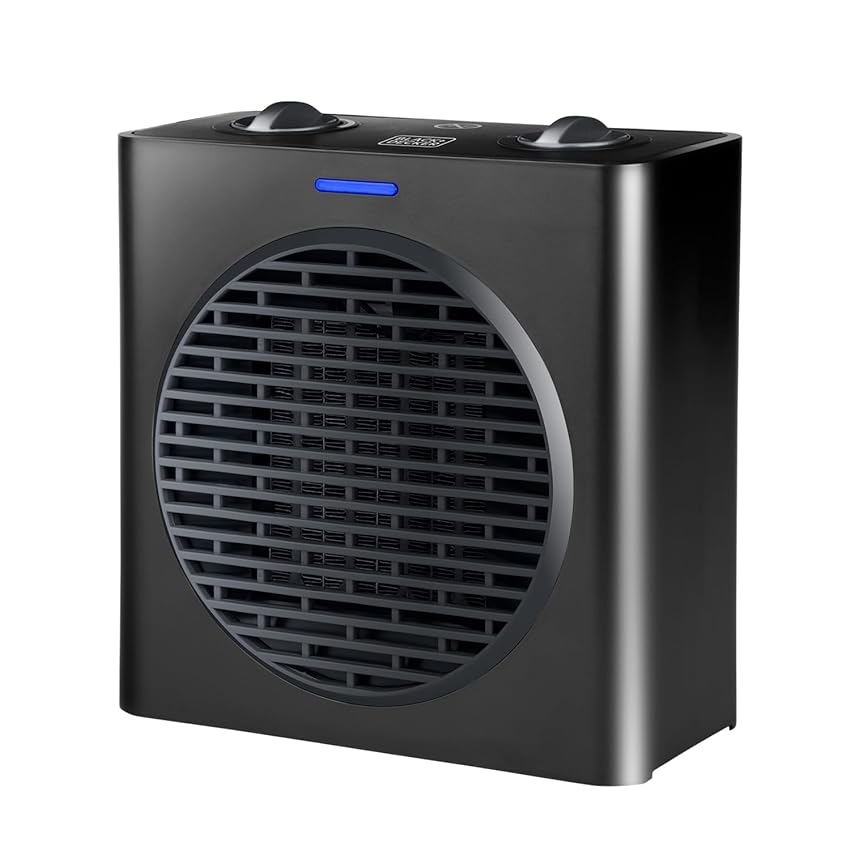 BLACK+DECKER BXSH1500E Termoventilatore, 1500 W, Plastic, Nero