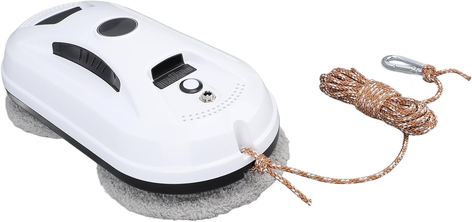 Window Cleaning Robot, Cleaner Robot Squeegee for with Automatic 2 X 2800Pa Strong Suction Power Outage Glass for High Rise Windows, Tiles and (US Plug)