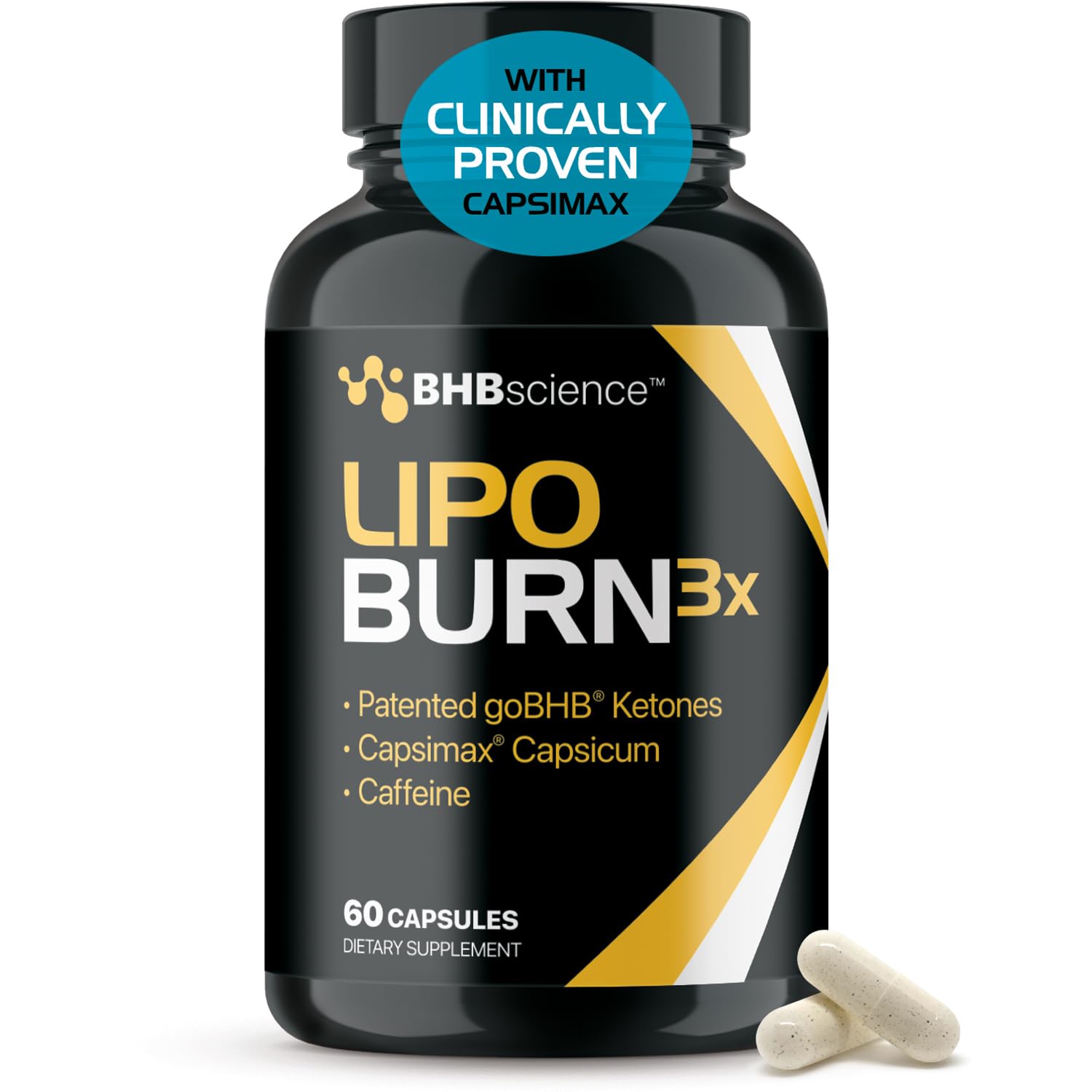 Amazon.com: Lipo Burn Keto BHB Exogenous Ketones Supplement - BHB Science  Keto Diet Pills with Capsimax and Caffeine for Natural Energy Focus Body  Sculpting & Ketosis Support - Vegetarian & Non-GMO (1