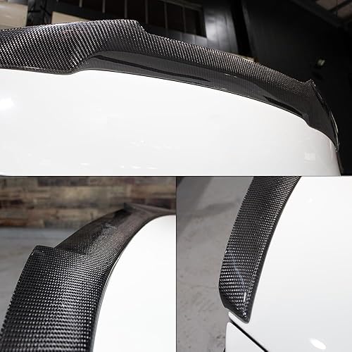 Miniatura 3 de AeroBon Alerón de maletero de fibra de carbono real compatible con alerón BMW F82 M4 Coupé 2015-2020 (estilo MV)