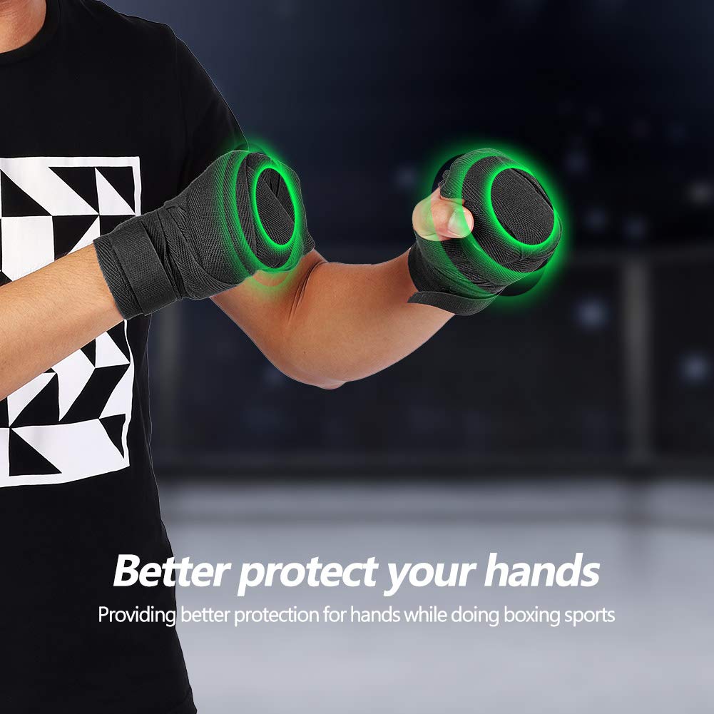 Cocoarm Boxing Hand Wraps Muay Thai HandWing Bandages Bandage Ad Alto Tessuto Elastico Elastico Durevole Supporto Protettivo Gancio Chiusura per la Boxe Taekwondo Martial Arts Training (4M)
