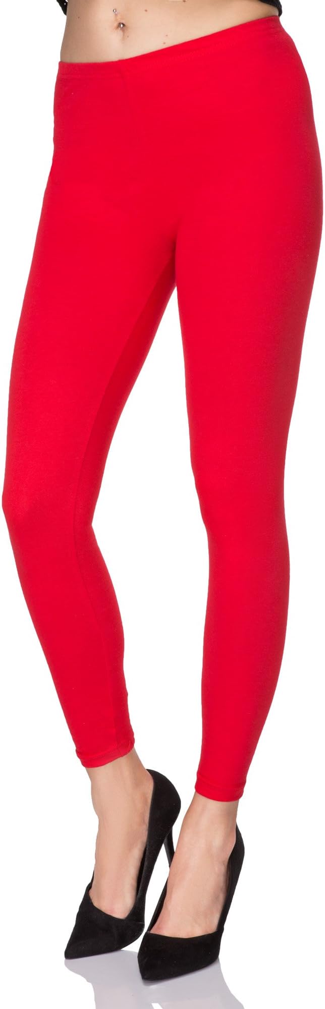 SOFTSAILLeggings for Women Classic Women's Leggings from Cotton Yoga Pants Elastic Trousers Mid Waist Long Ladies Leggings Walking Sport Fashion