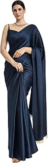 ANANT DESIGNER STUDIO Women's Ready to Wear 1 Minute Pre Pleated Readymade Pure Real Satin Silk Saree with Handwork Moti L... Price In India