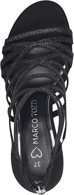 MARCO TOZZI Heeled Sandal by Guido Maria Kretschmer 2-28332-42 ladies, Black Metallic