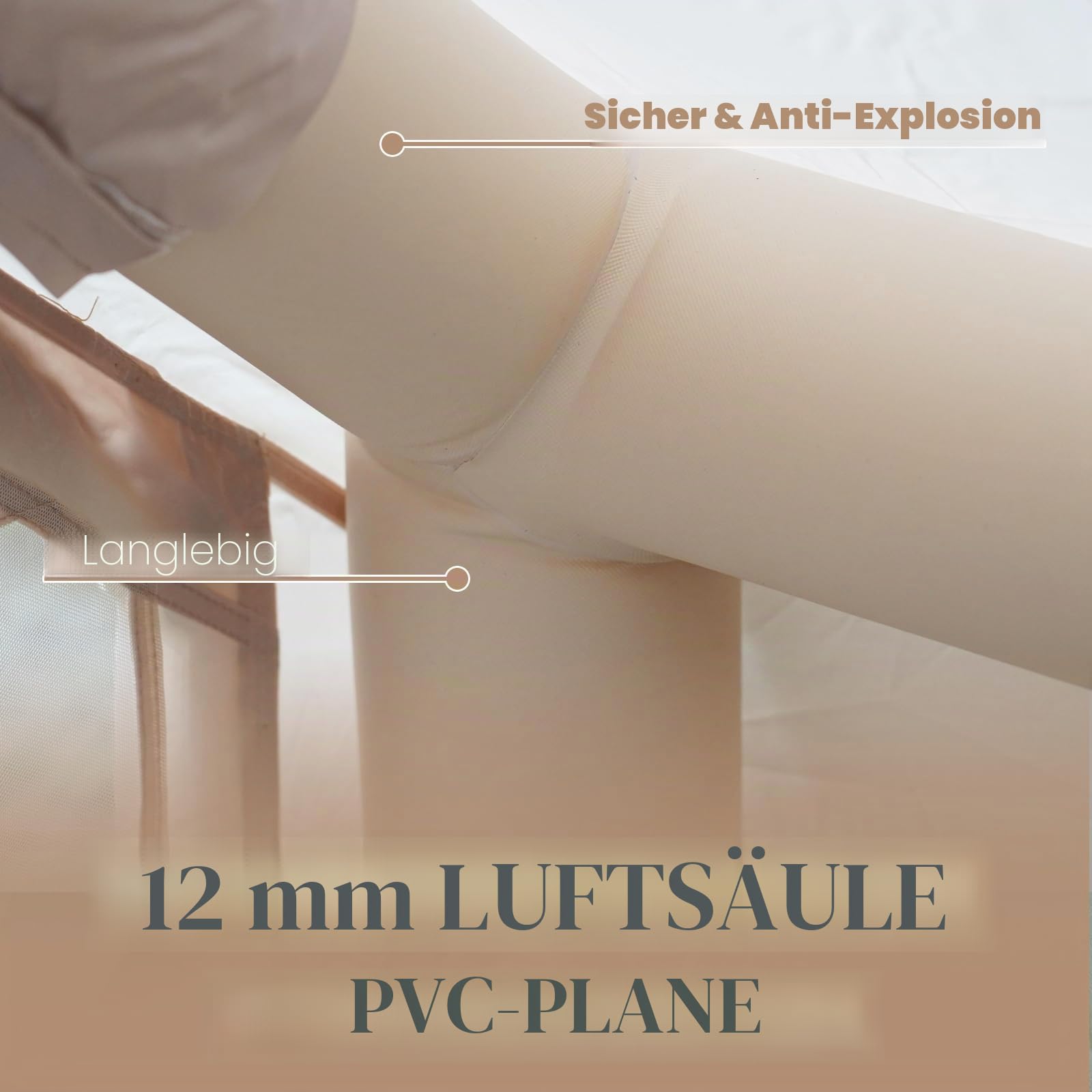 Aufblasbare Campingzelte Mit Handpumpe, Luftglamping-Zelte, Einfach Aufzubauen, Wasserdicht & Winddichte 4-Jahreszeiten-Oxford-Kabinenzelte.