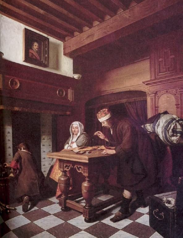 XcBAIHOUD Pinturas Famosas Lienzo Imagen Lienzo Murales La pesatrice d'oro di Cornelis De Man para Regalo 60x90cm