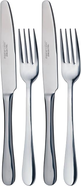 MasterClass Dinner Knives and Forks (4-Piece Set)