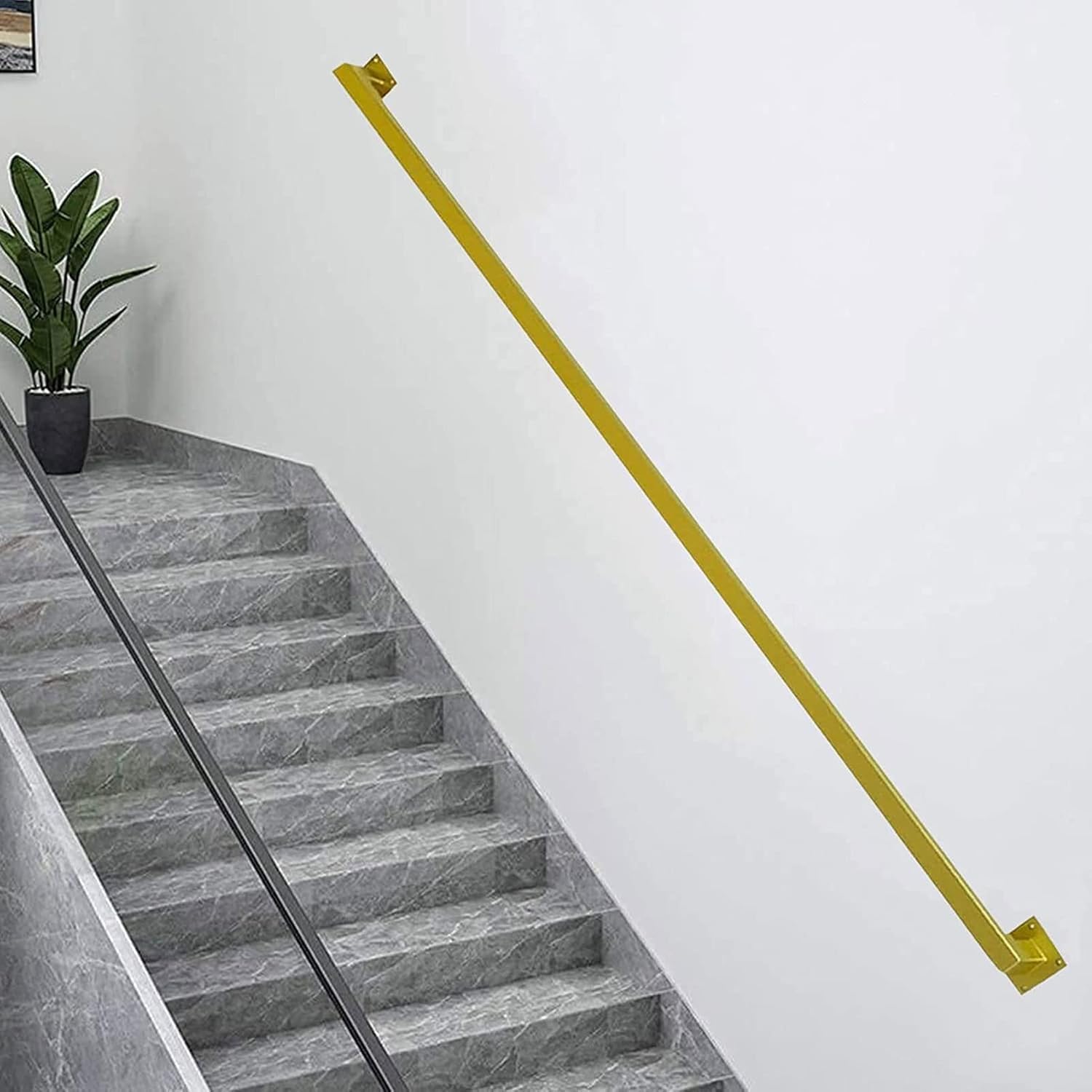 Rampe d'escalier antidérapante pour éviter les chutes barre d'appui en fer