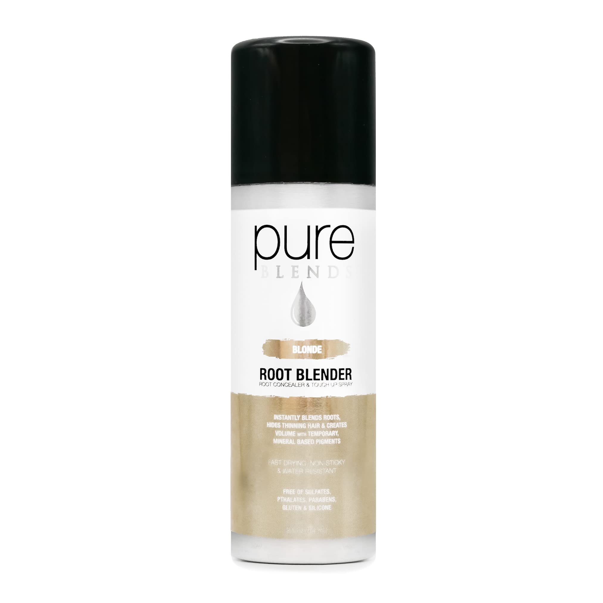 Pure Blends Blonde Root Blender, Concealer & Touch Up Spray, Hides Thinning Hair & Create Volume With Temporary Mineral Based Pigment Fast Drying, Non Sticky & Water Resistant 2.5 Oz