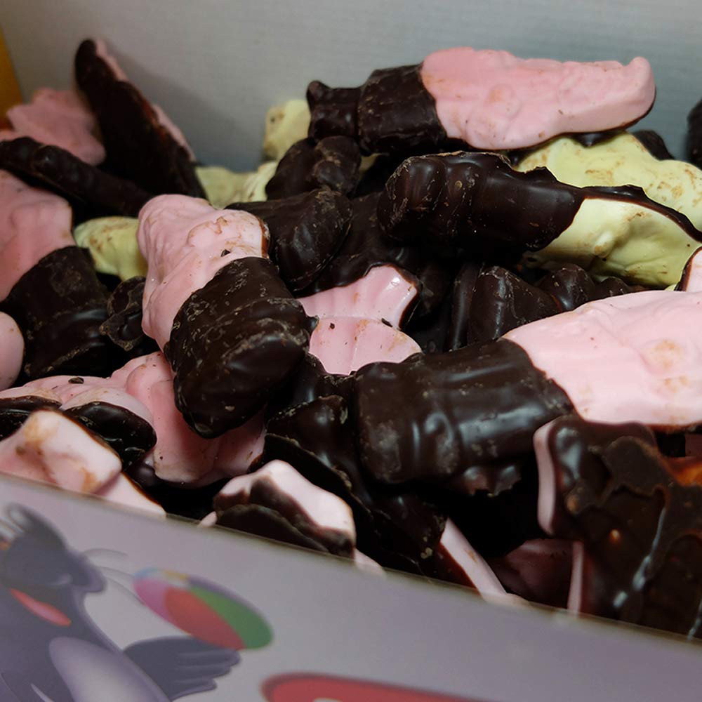 Guimauves mi-chocolat de Noël - 80 pièces - Grand modèle - chocolat noir - 1,6kg