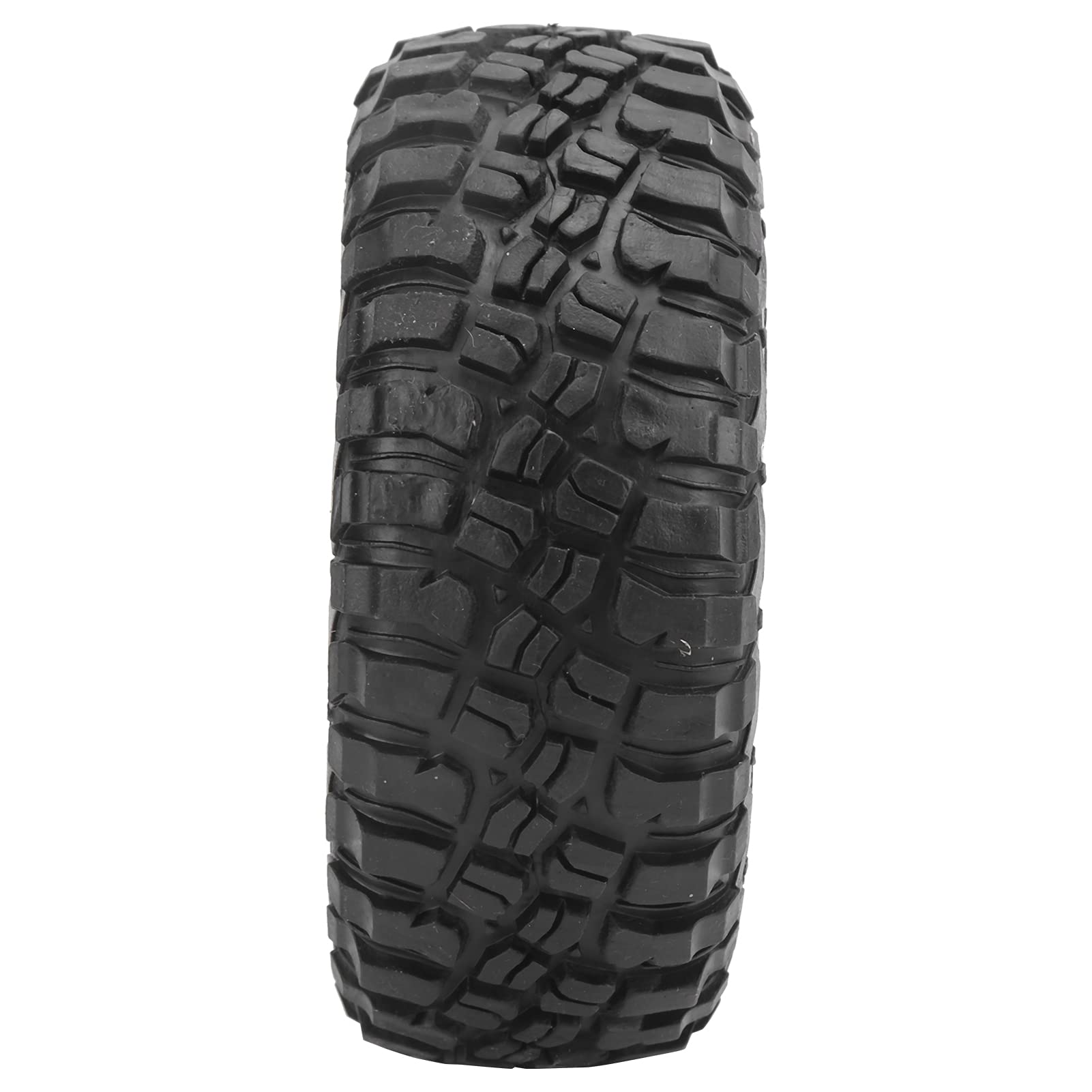 Cerchioni in gomma Beadlock da 4 pezzi, accessori per auto cingolate 1/10 RC, cerchi in lega ad alta aderenza con superficie antiscivolo per Hsp//Axial SCX10 D90, pneumatici di (Nera)