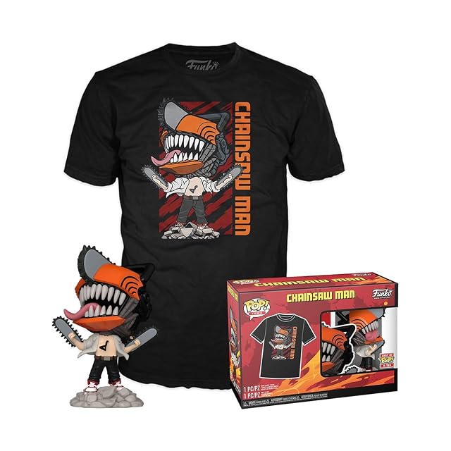 Funko Pop! & tee: CSM - Chainsaw Man Leapingv - Medium - Camiseta, Franela