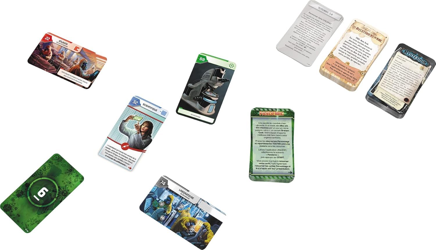 Asmodee - Unlock! Game Adventures - Escape Game pour Adultes & Enfants dès 10 Ans - Jeu de Cartes Coopératif - A Jouer avec Application Gratuite - 1 à 6 Joueurs - 60 Min - en Français- Space Cowboys