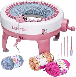 Máquinas de tricotar, 40 máquinas de tricotar teares de agulhas, Kit de teares de tecelagem dupla rotativa de tábua inteligente para crianças e adultos