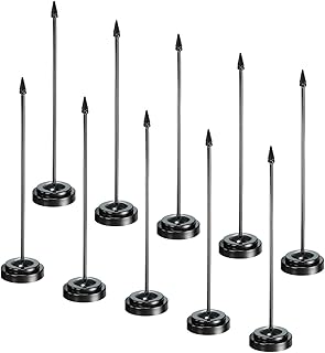 PATIKIL Flag Stands Mini Table Flag Holders Flagpole Black for Party Supplies Decoration Pack of 5