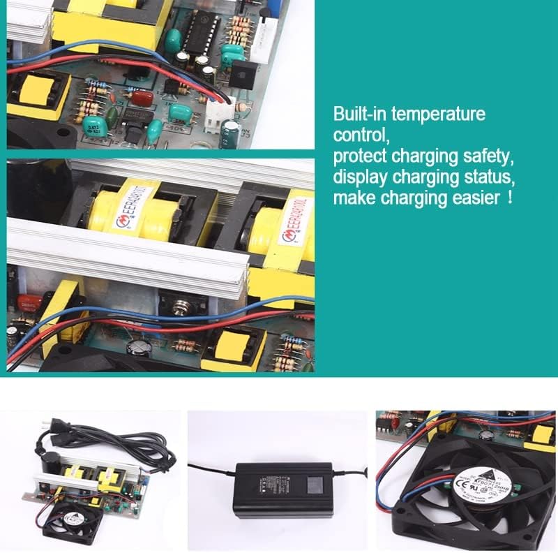 72V 8.5A no 84V 10A Charger 87.6v 24S charger 21s 88.2V 20S 84V With Display for lithium ion battery lifepo4 LTO lead acid lipo (Color : 72V lead acid)