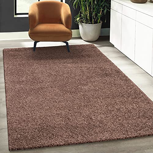 Fabrica Home Teppiche für Wohnzimmer - Solid Color Shaggy Teppich, Modern Flächenteppich -...