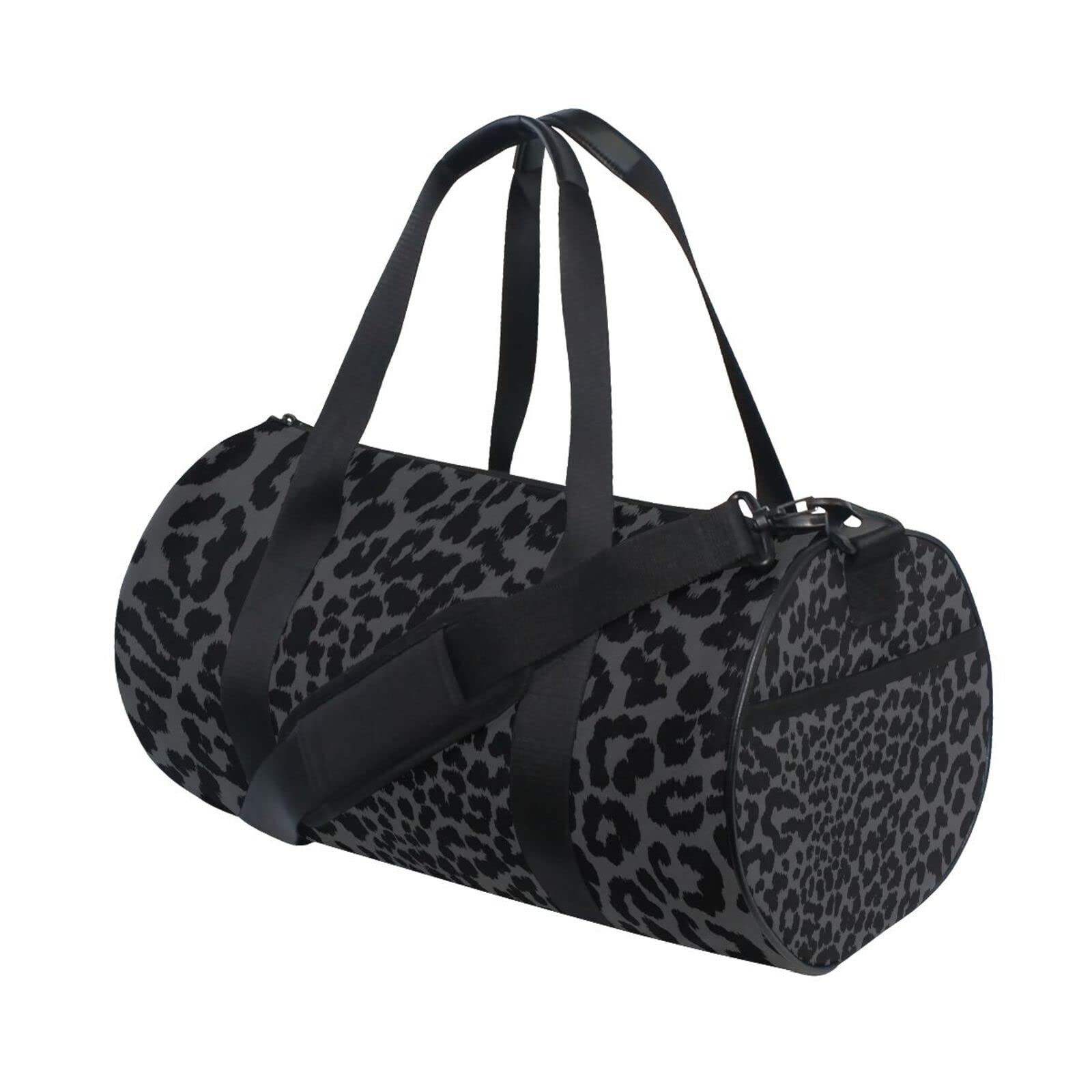 ALAZA Dark Gray Leopard Cheetah Print Sports Gym bag Gym duffle bag Duffle Bag Sport bag for Men Women Durable Handle Luggage Bag(227vb0b) OneSize