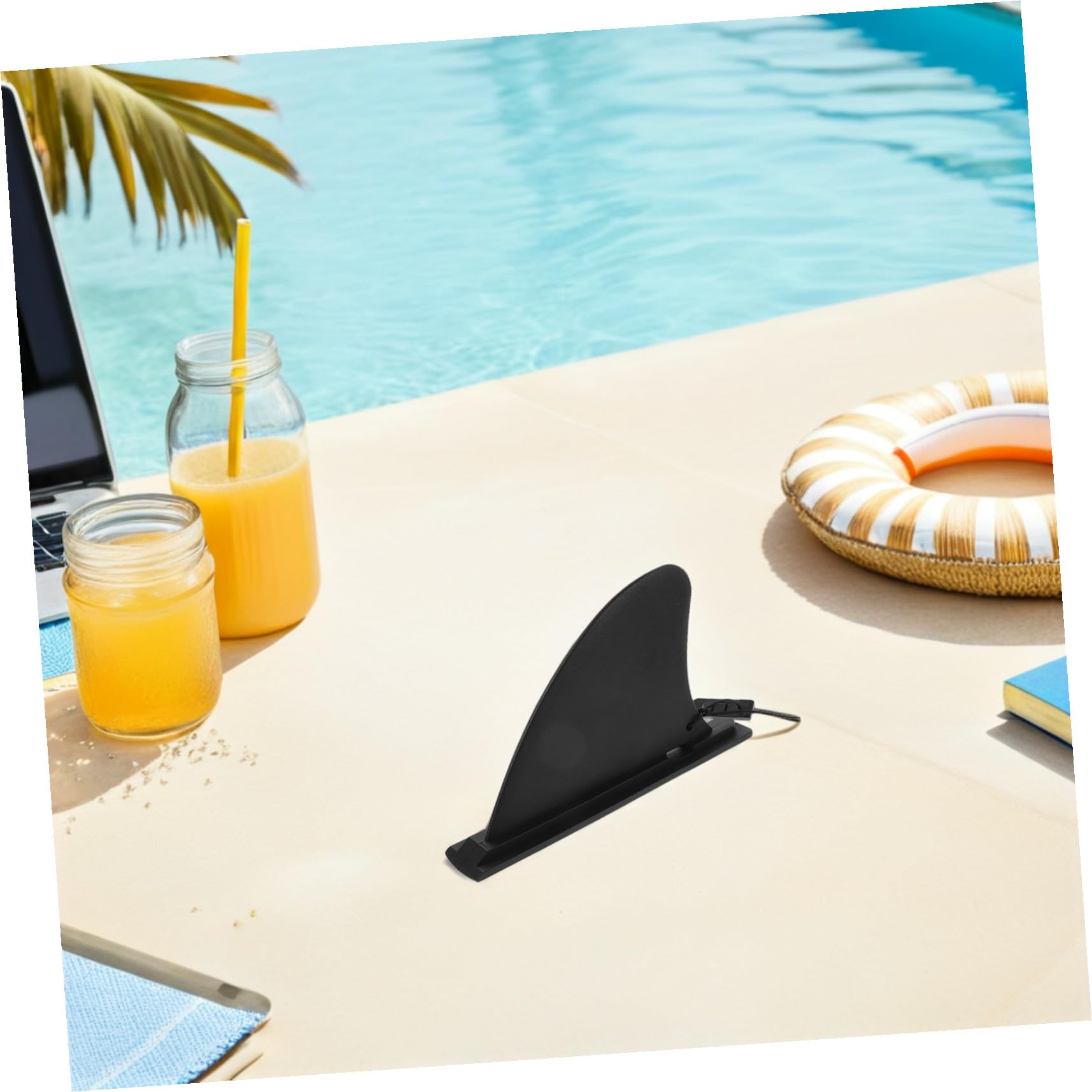 Aileron de Paddle Amovible 4 Pièces pour Planche de Sup | Pvc Noir, Conception Détachable, Lot de 4, Usage Sports Nautiques et Surf