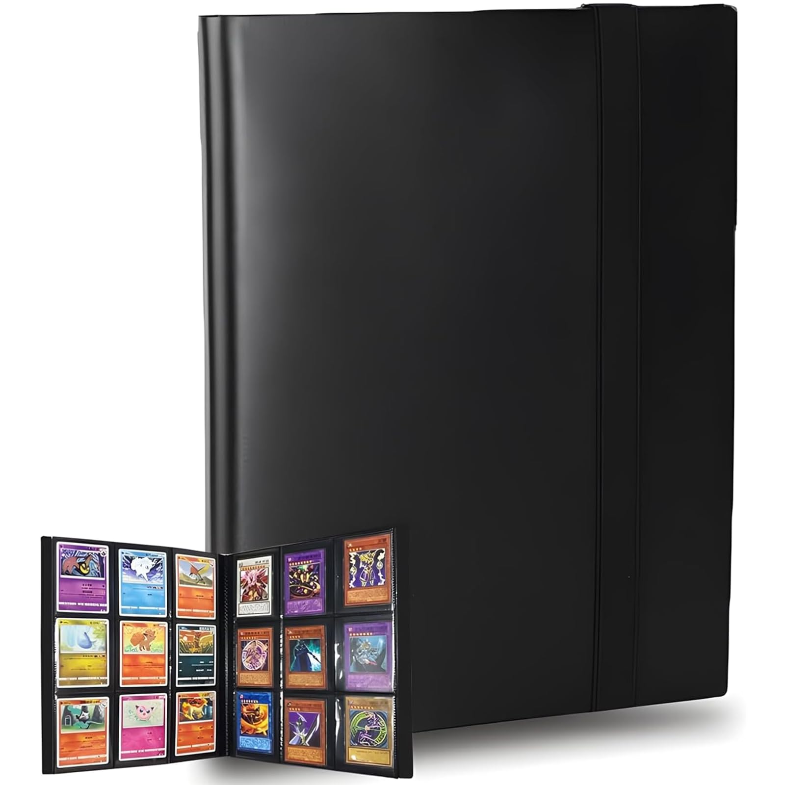9-Pocket Trading Card Binder, 20 Pages Holding 360 Pockets, PP Trading Card with for Loading Slot Trading Card Album Folder - Board, Collectible and Trading Card Games (Black)
