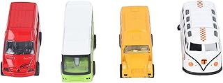 Kids Bus Toy, Alloy, Plastic Pull Back Bus Toy Set for Boys Girls 3 Years Old Above