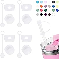 Vista 106 de Silicone Spill Stopper Set Compatible with Stanley Cup 2.0 30oz & 40oz with Straw Cover, Set of 4