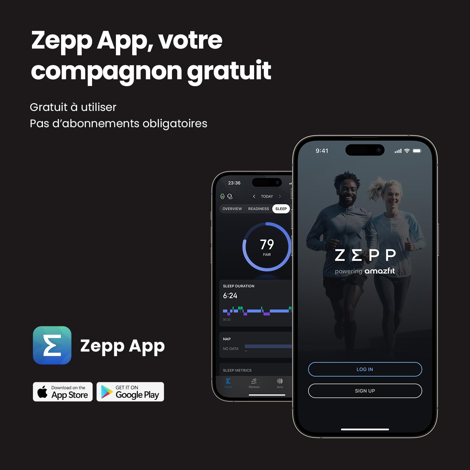 Amazfit Helio Strap Bracelet d'Activité, Suivi Sommeil & Cardio, 10 Jours Batterie, 50+ Modes de Sport, Musculation, Course Hyrox, Aucun Abonnement Requis, Tracker d’Activité pour Android et iOS