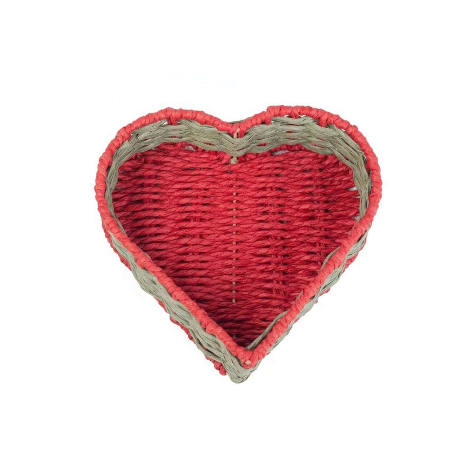 Heart Shaped Storage Basket Handmade Heart Storage Basket Desktop for Dresser, Shelf S Ym-153-image-47