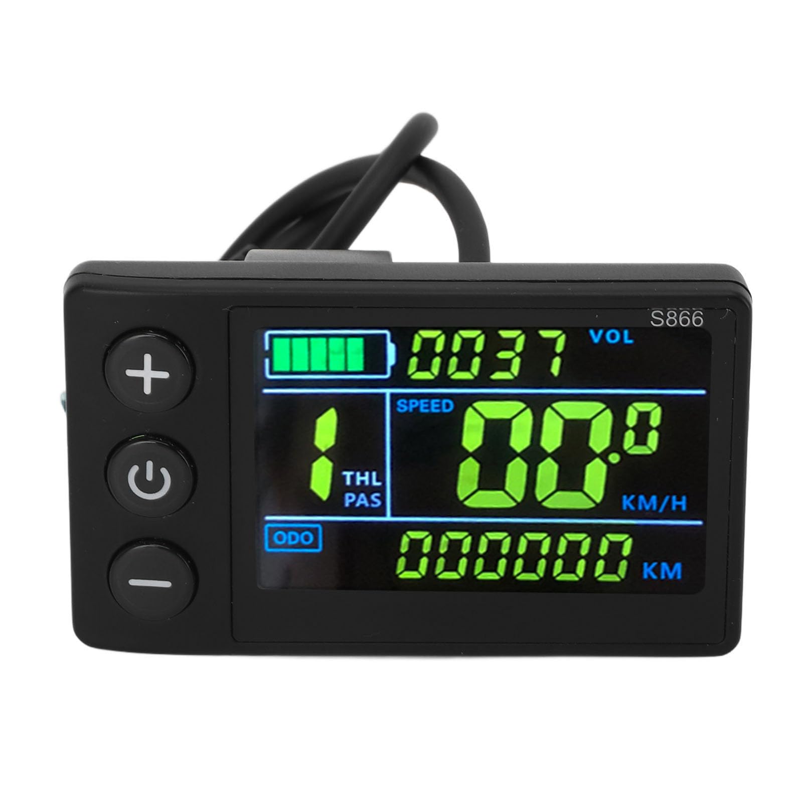 Electric Bicycle LCD Display, S866 E Bike Display Meter Control Panel water proof 5 Pin Electric Scooter Panel Screen Cycling Computer Color Screen, Electric Bike LCD Display