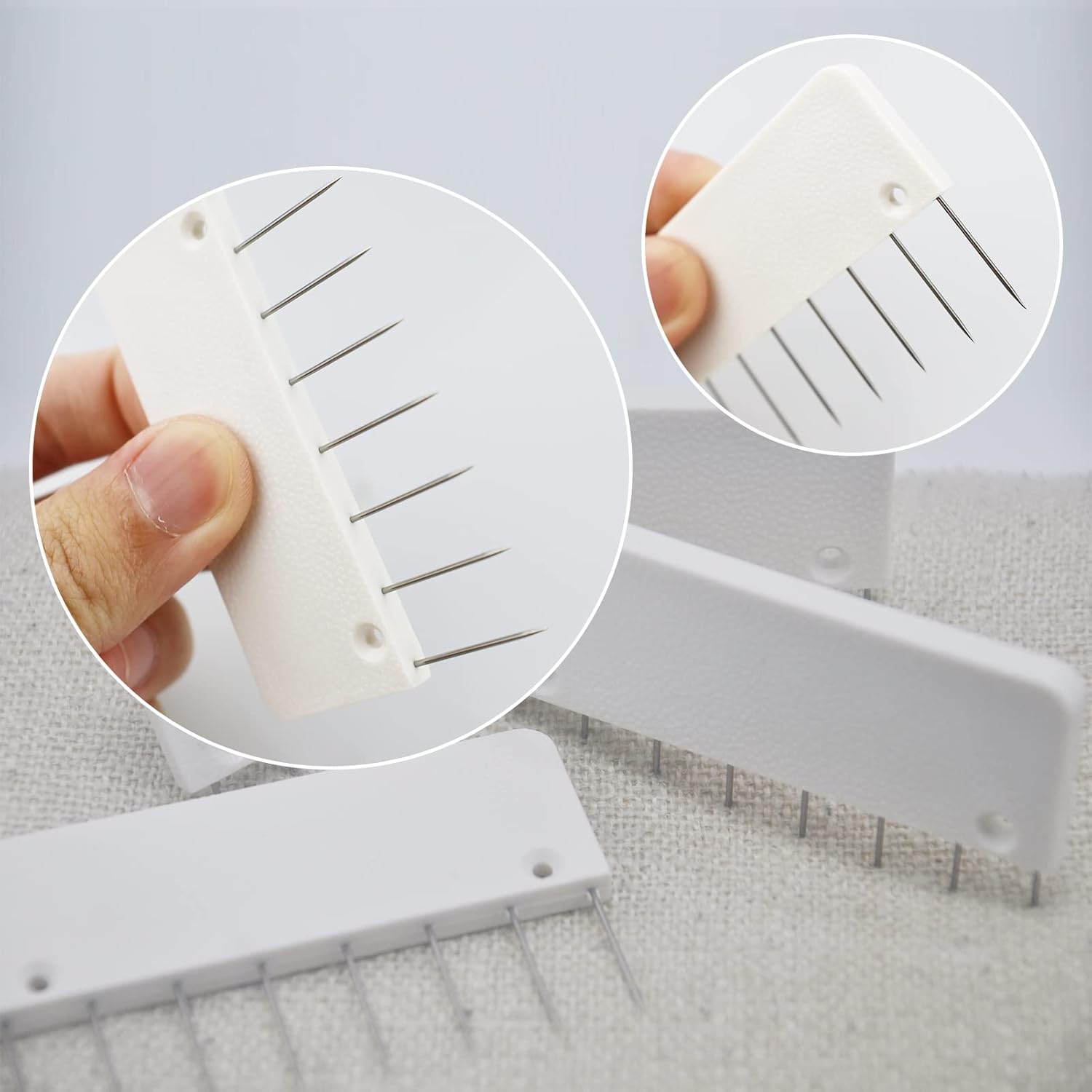 LAMXD 8 Pins Knit Blocking Pins Kit,Knit Blocking Combs – 32 Combs for Blocking Knitting, Crochet, Lace or Needlework Projects – for use with Blocking Mats for Knitting Mat…