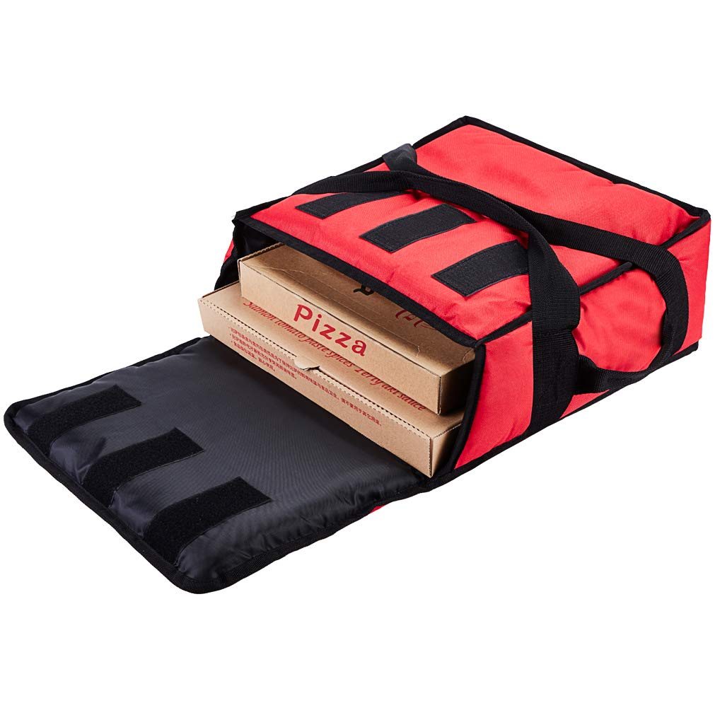 YOPRAL Insulated Food Delivery Bag Pizza Delivery Bags Professional Pizza Warmer Carrier Bags Moisture Free for 2-16" or 2-18" (Black, 20"X20"X6"). : Industrial & Scientific