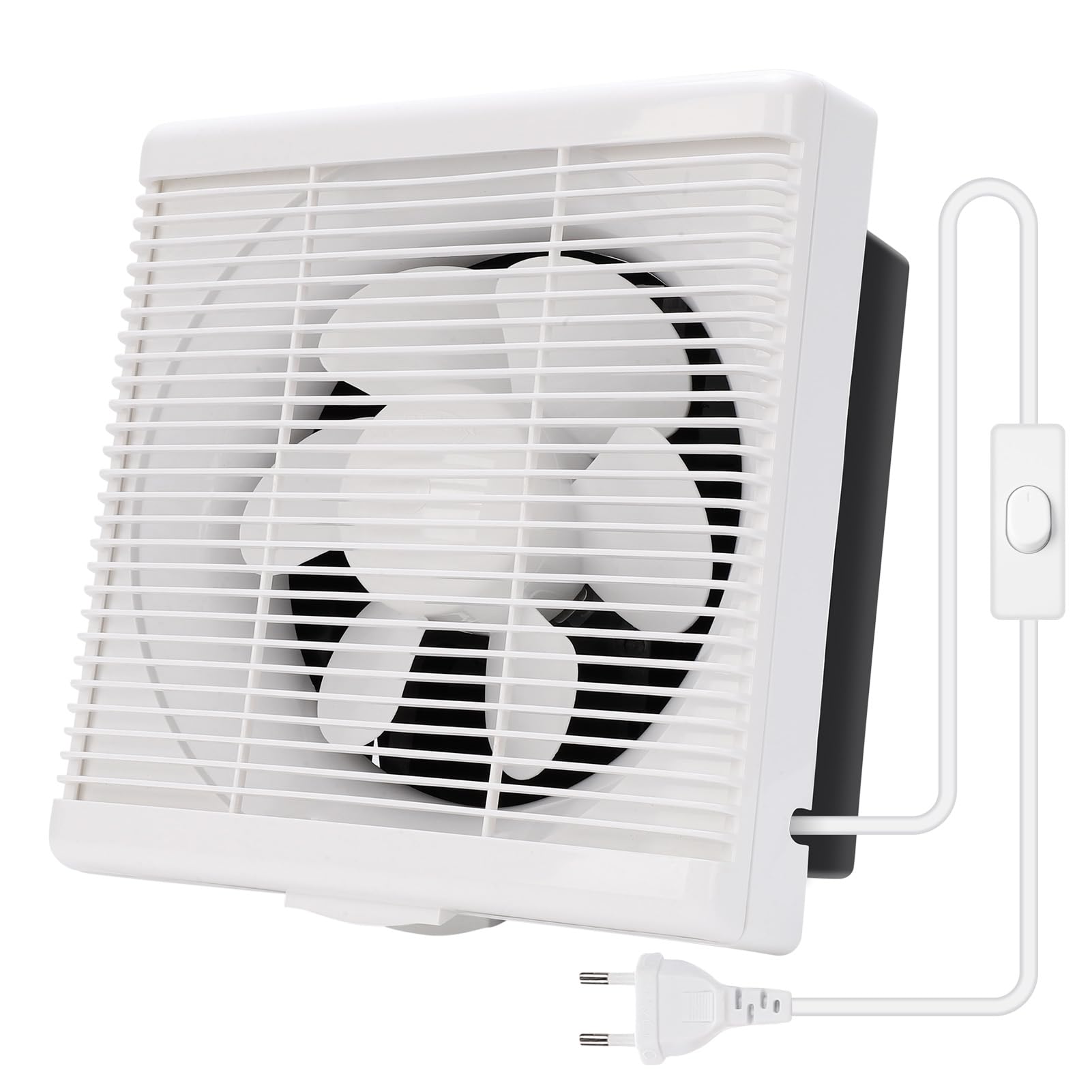 195 mm Aspiratore Da Bagno, Estrattore Ventilazione Con Valvola Di Non Ritorno, Ventola Aspirazione Per Raffreddamento Di Case E Magazzini, Ventilazione, Circolazione Dell'Aria (127CFM)