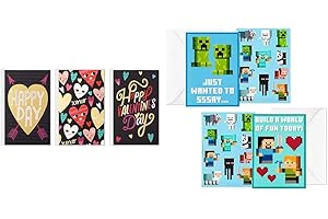 Hallmark Minecraft Valentine's Day Card Set : 24 Valentine's with Envelopes