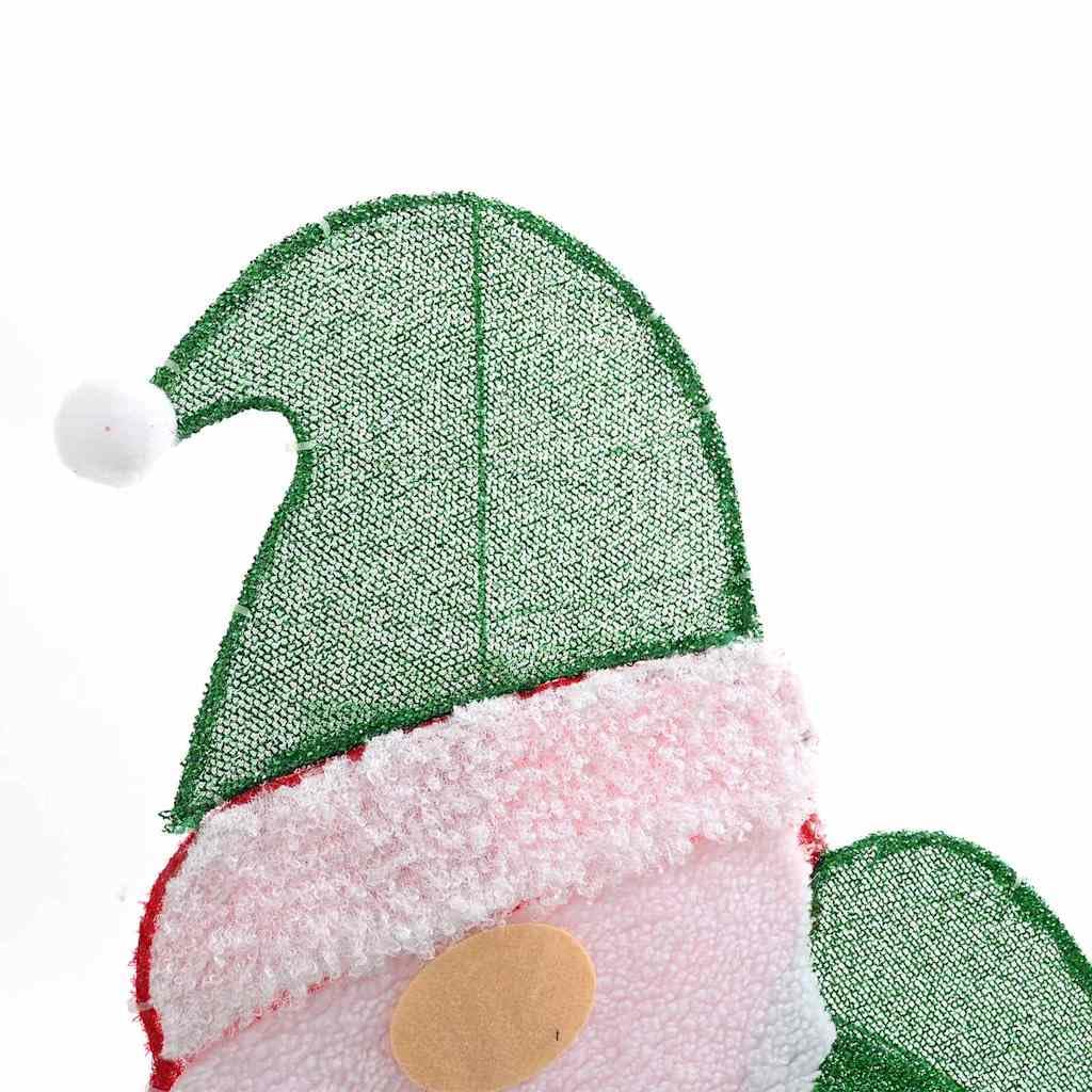 Papá Noel Lamé - Figura decorativa (70 x 62 cm, luz blanca cálida, 60 ledes, USB, figuras decorativas para Navidad, interior y exterior, ventana, salón, Adviento
